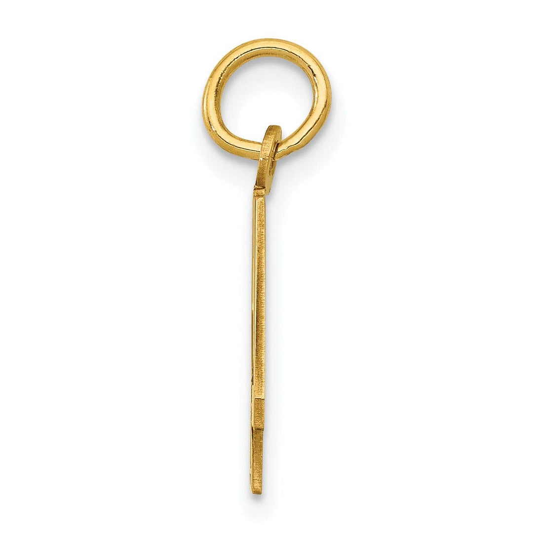 Lovely Rita's Pendants & Charms 14K Yellow Gold Polished Finish Small Size Elongated Shape Number 42 Charm Pendant