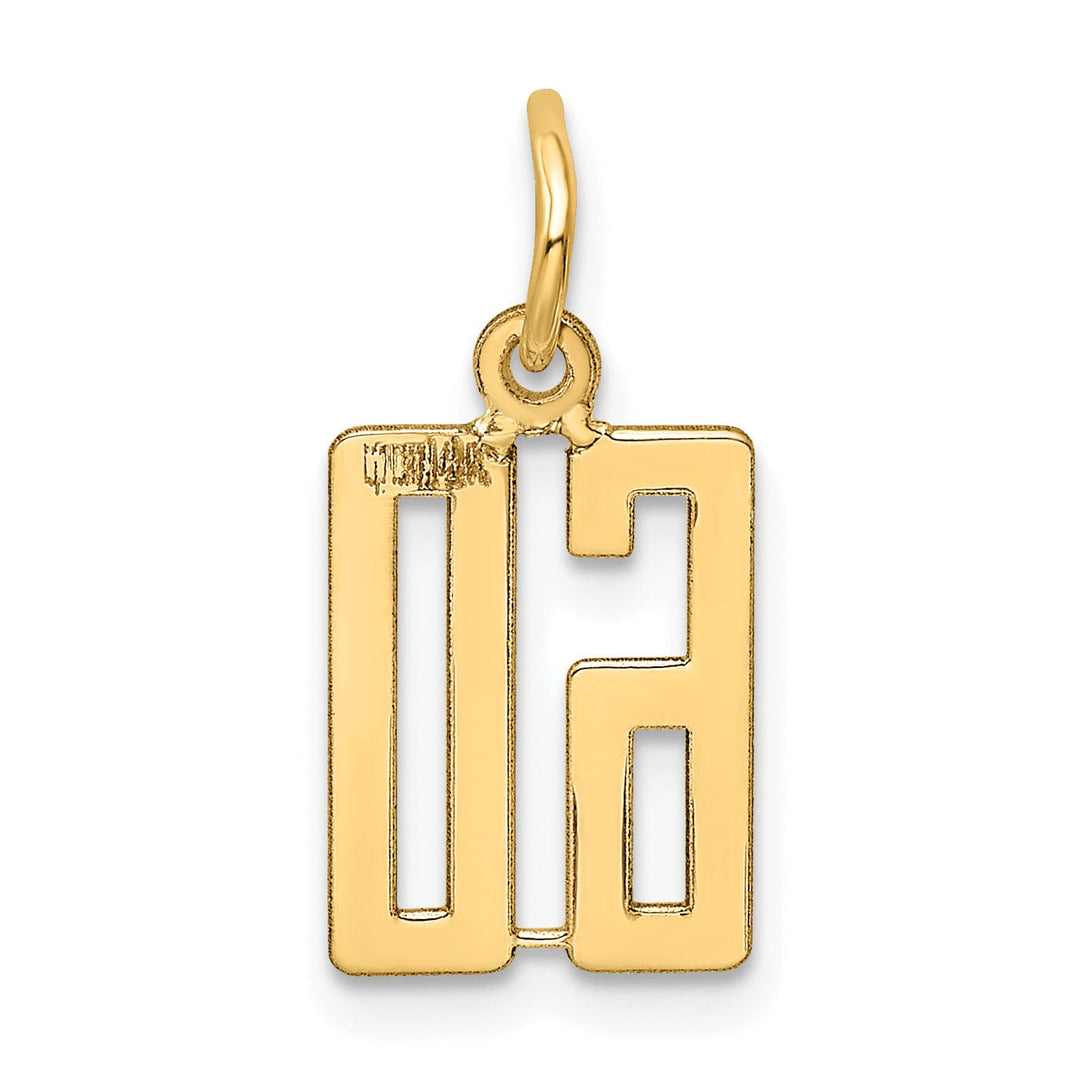 Lovely Rita's Pendants & Charms 14K Yellow Gold Polished Finish Small Size Elongated Shape Number 60 Charm Pendant