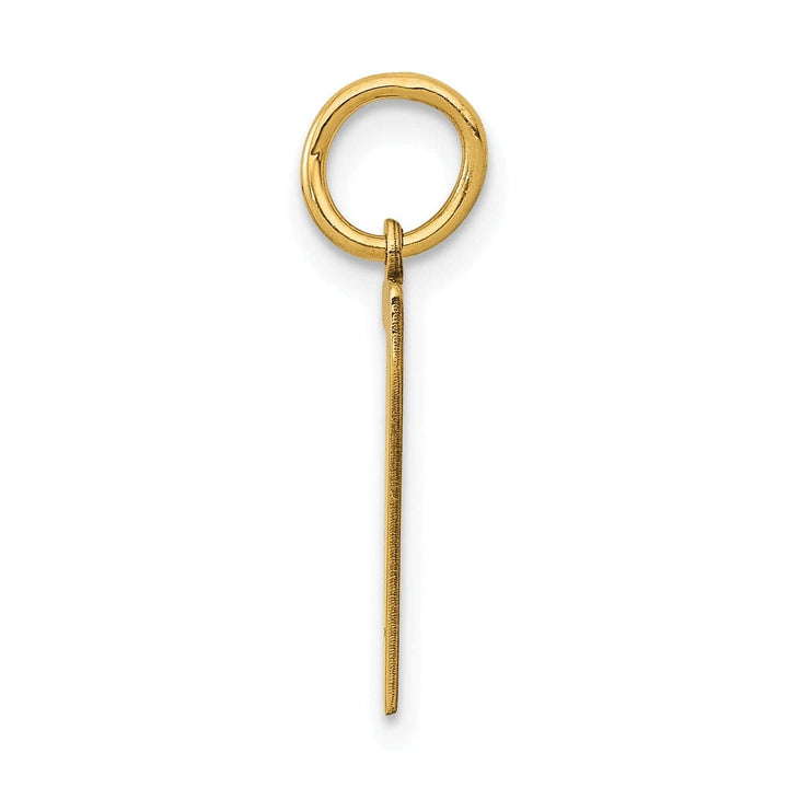 Lovely Rita's Pendants & Charms 14K Yellow Gold Polished Finish Small Size Elongated Shape Number 7 Charm Pendant