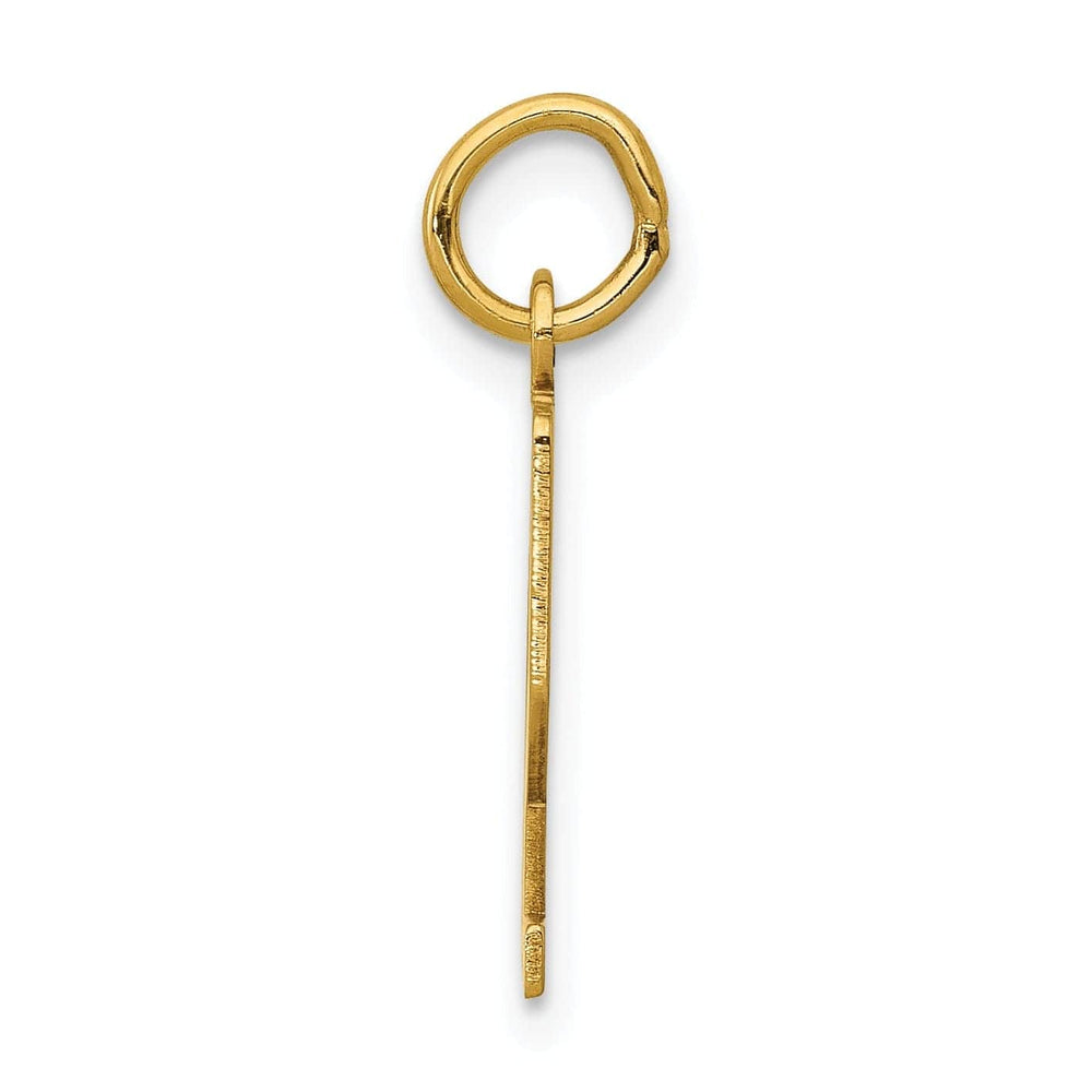Lovely Rita's Pendants & Charms 14K Yellow Gold Polished Finish Small Size Elongated Shape Number 72 Charm Pendant