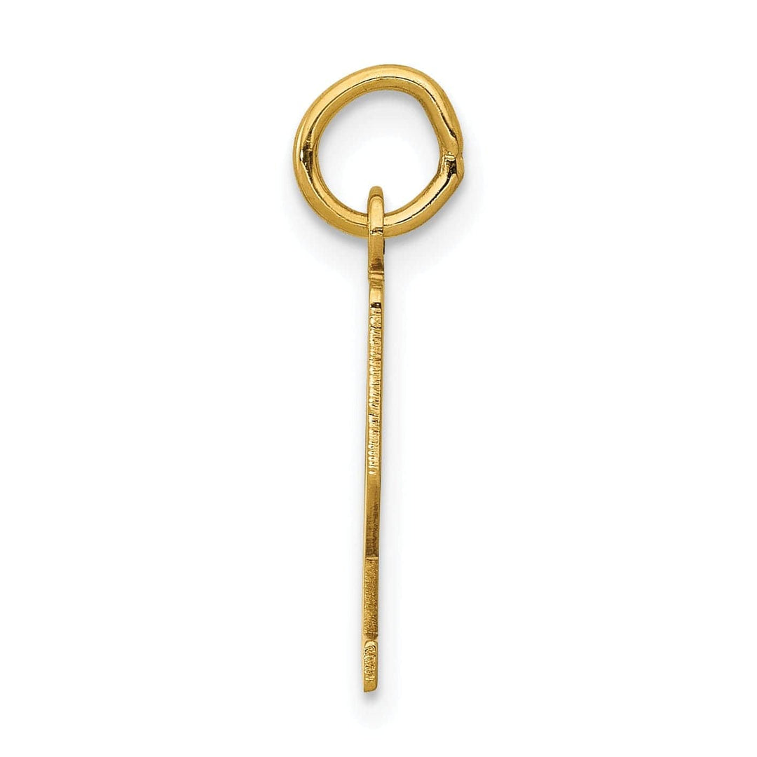 Lovely Rita's Pendants & Charms 14K Yellow Gold Polished Finish Small Size Elongated Shape Number 72 Charm Pendant