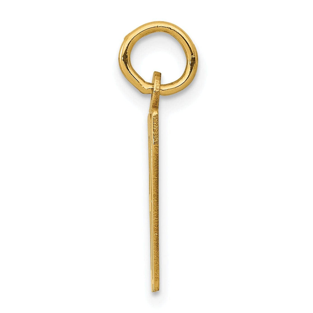 Lovely Rita's Pendants & Charms 14K Yellow Gold Polished Finish Small Size Elongated Shape Number 87 Charm Pendant