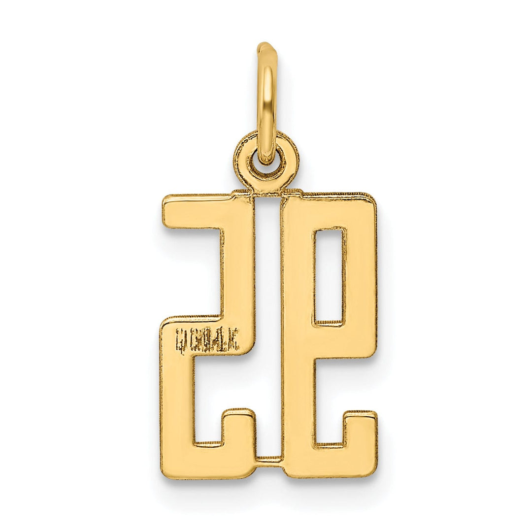 Lovely Rita's Pendants & Charms 14K Yellow Gold Polished Finish Small Size Elongated Shape Number 95 Charm Pendant