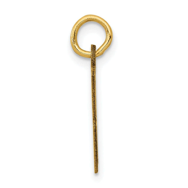 Lovely Rita's Pendants & Charms 14K Yellow Gold Polished Finish Small Size Elongated Shape Number 98 Charm Pendant