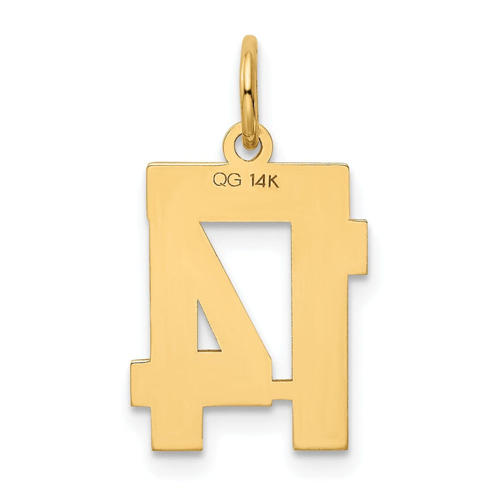 Lovely Rita's Pendants & Charms 14k Yellow Gold Polished Finish Small Size Number 14 Charm Pendant
