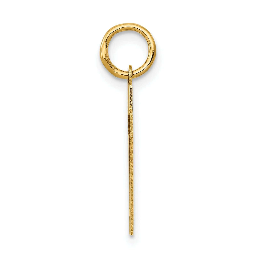 Lovely Rita's Pendants & Charms 14k Yellow Gold Polished Finish Small Size Number 77 Charm Pendant