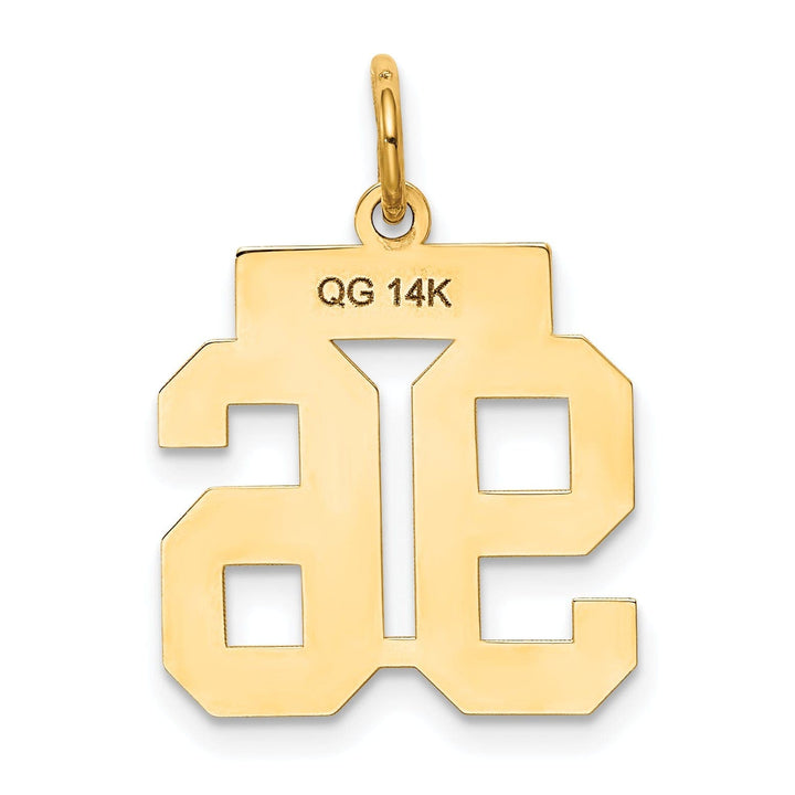 Lovely Rita's Pendants & Charms 14k Yellow Gold Polished Finish Small Size Number 96 Charm Pendant