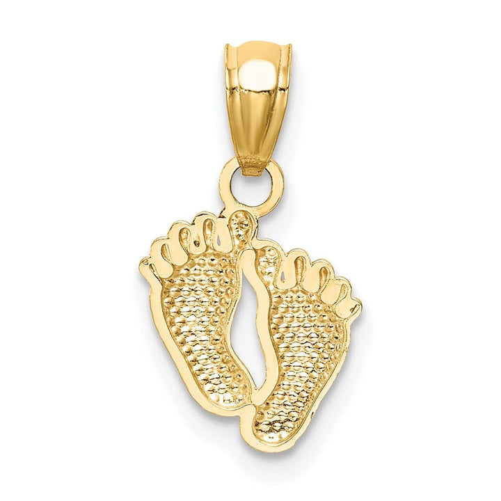 Lovely Rita's Pendants & Charms 14k Yellow Gold Polished Finish Solid Concave Small Feet Pendant