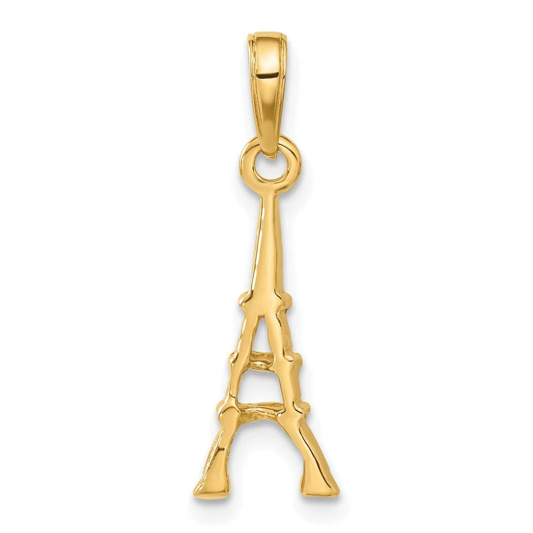 Lovely Rita's Pendants & Charms 14k Yellow Gold Polished Finish solid Eiffel Tower Charm Pendant