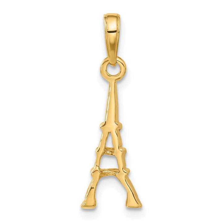 Lovely Rita's Pendants & Charms 14k Yellow Gold Polished Finish solid Eiffel Tower Charm Pendant