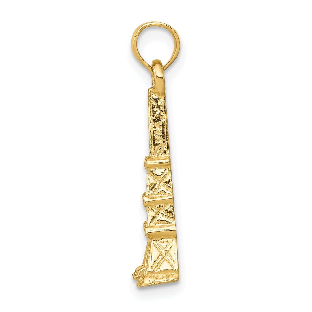 Lovely Rita's Pendants & Charms 14k Yellow Gold Polished Finish solid Eiffel Tower Charm Pendant