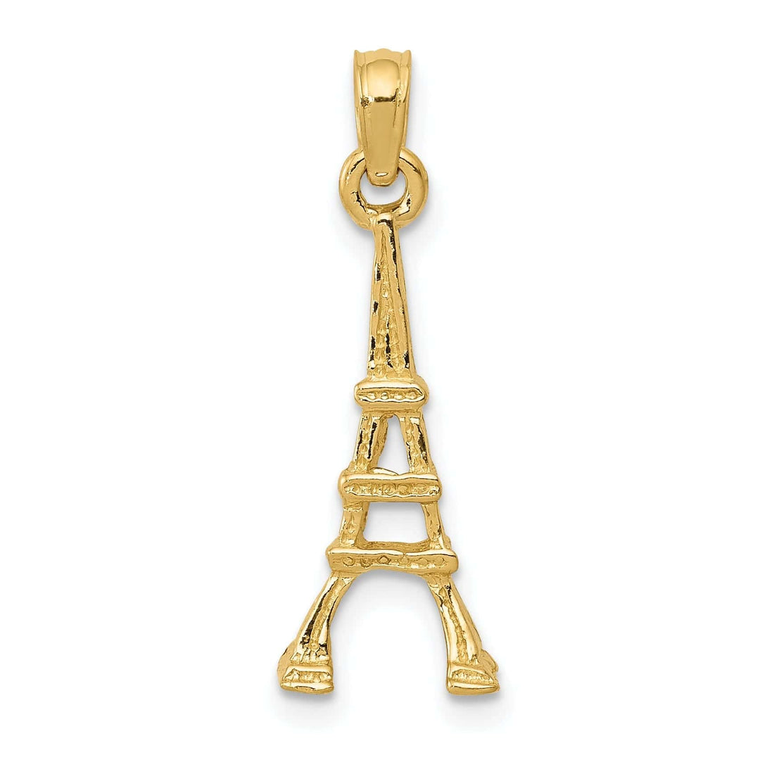 Lovely Rita's Pendants & Charms 14k Yellow Gold Polished Finish solid Eiffel Tower Charm Pendant