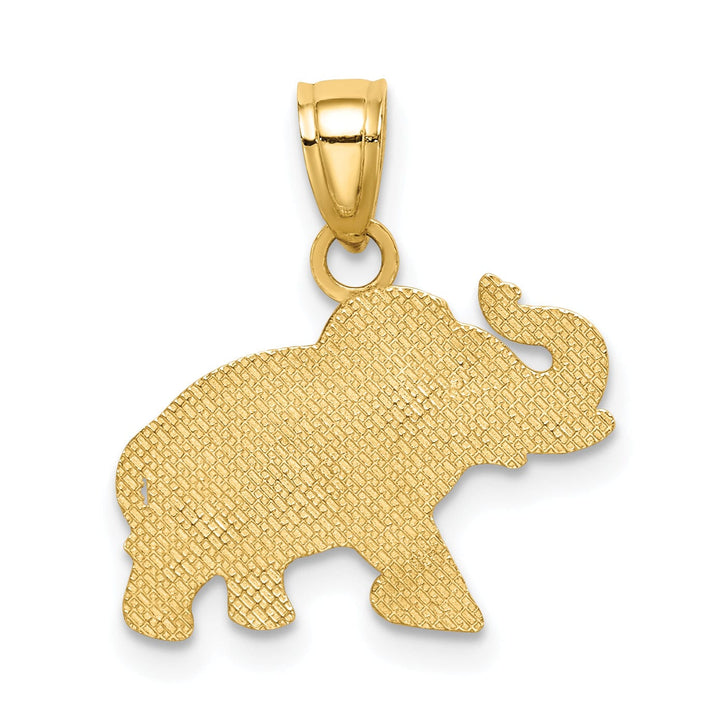 Lovely Rita's Pendants & Charms 14k Yellow Gold Polished Finish Solid Elephant Charm Pendant