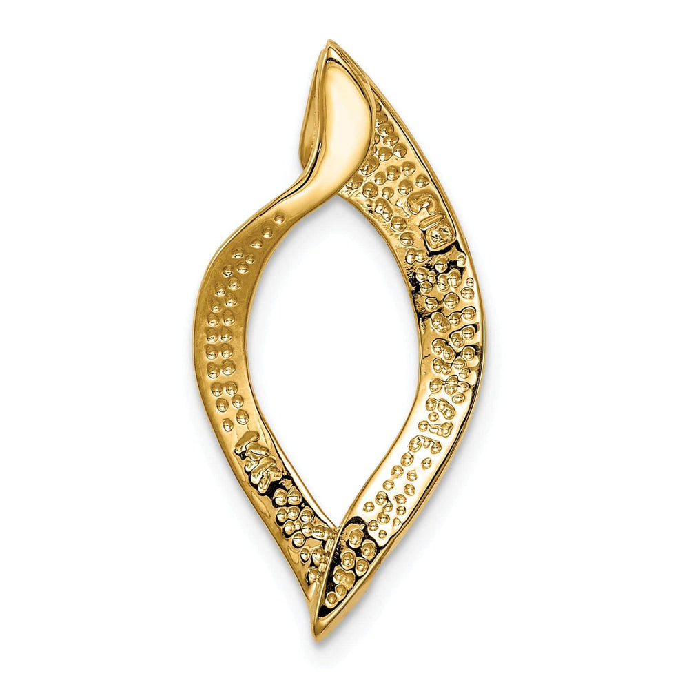 Lovely Rita's Pendants & Charms 14k Yellow Gold Polished Finish Solid Fancy Reversible Style Omega Slide Pendant fits upto 10 mm Omega