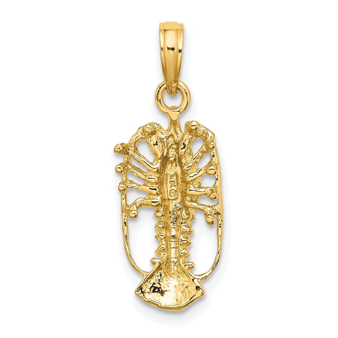 Lovely Rita's Pendants & Charms 14K Yellow Gold Polished Finish Solid Florida Lobster with Out Claws Charm Pendant
