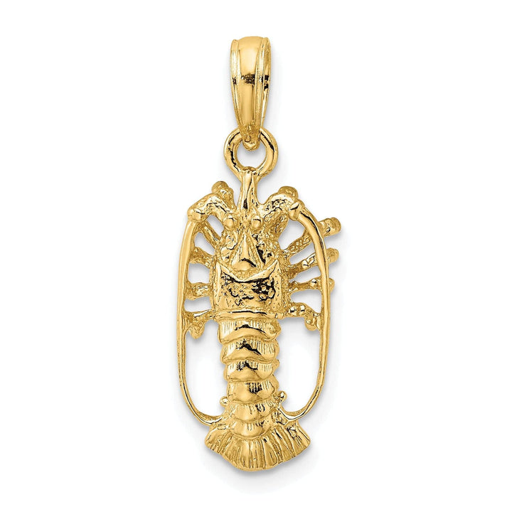 Lovely Rita's Pendants & Charms 14K Yellow Gold Polished Finish Solid Florida Lobster with Out Claws Charm Pendant