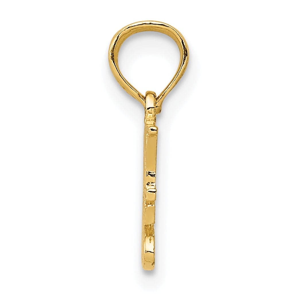 Lovely Rita's Pendants & Charms 14k Yellow Gold Polished Finish Solid I HEART MY DOGS Charm Pendant