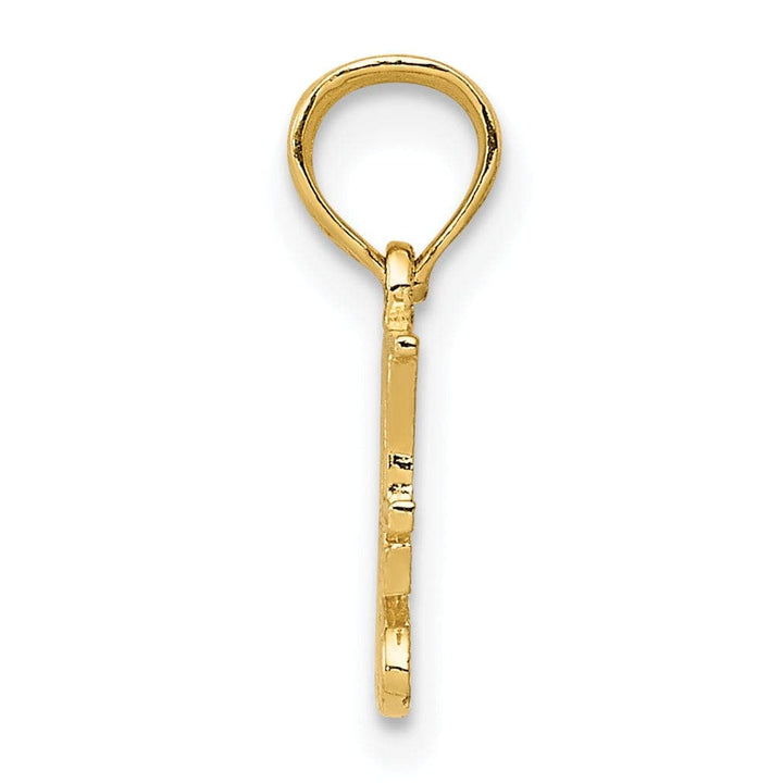 Lovely Rita's Pendants & Charms 14k Yellow Gold Polished Finish Solid I HEART MY DOGS Charm Pendant