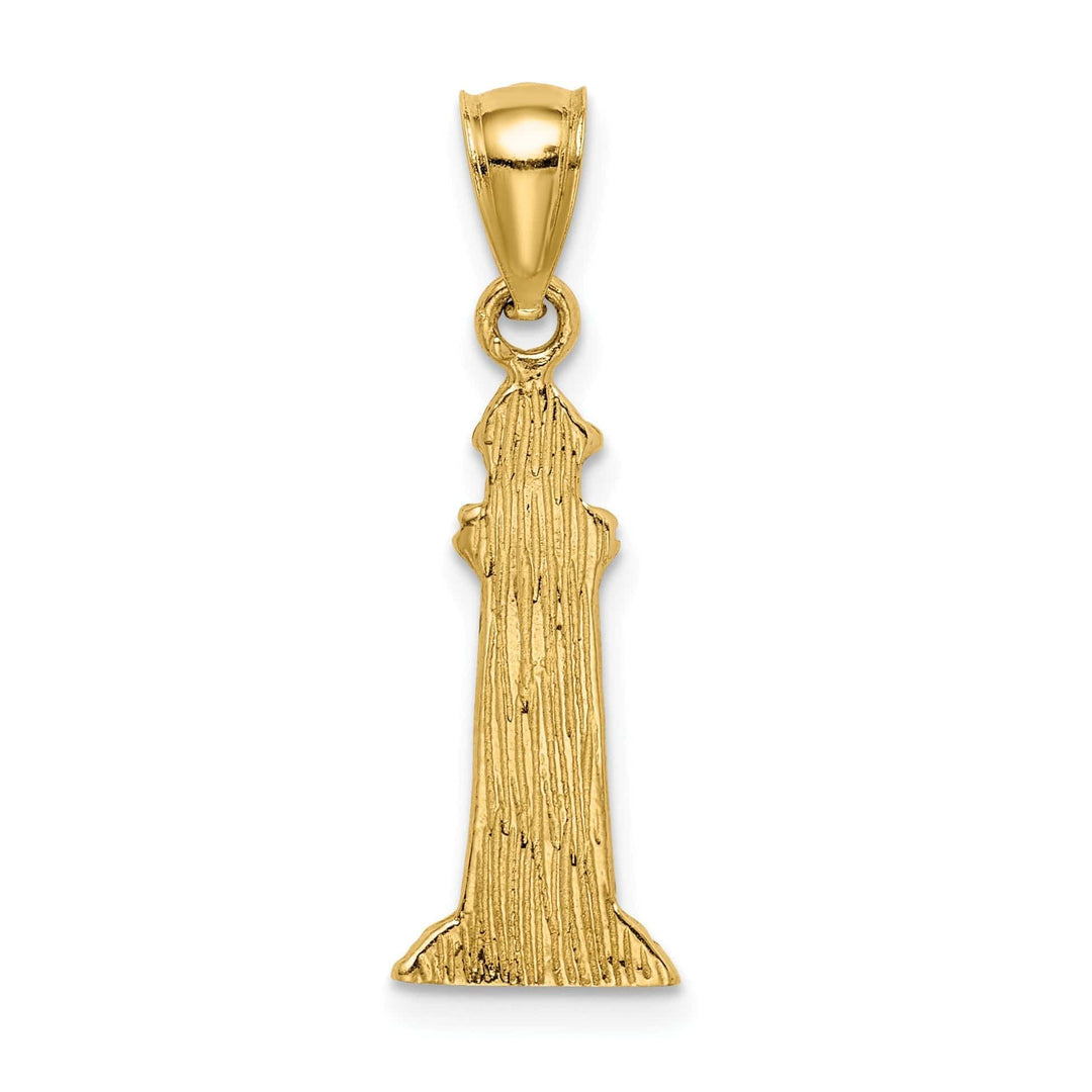 Lovely Rita's Pendants & Charms 14K Yellow Gold Polished Finish Solid Lighthouse Charm Pendant