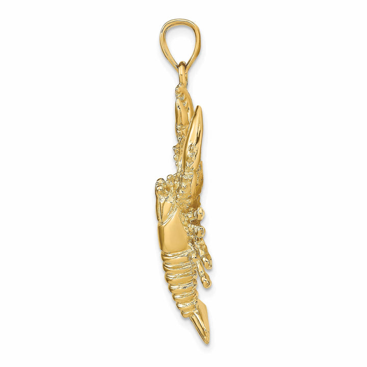 Lovely Rita's Pendants & Charms 14k Yellow Gold Polished Finish Solid Maine Lobster Charm Pendant