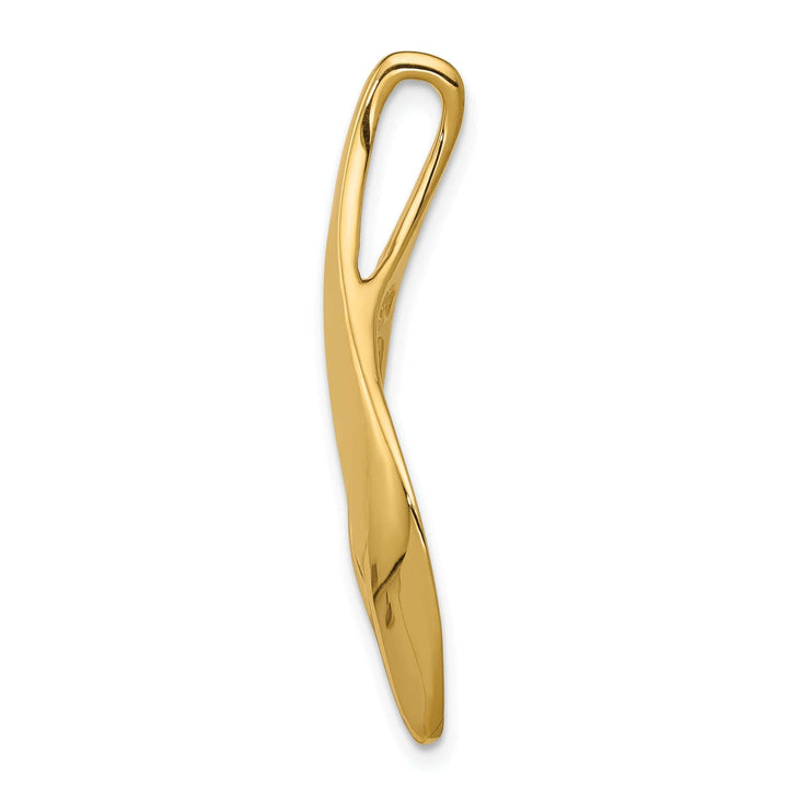Lovely Rita's Pendants & Charms 14K Yellow Gold Polished Finish Solid Modern Sleek Look Omega Slide Pendant fits up to 6 mm Omega