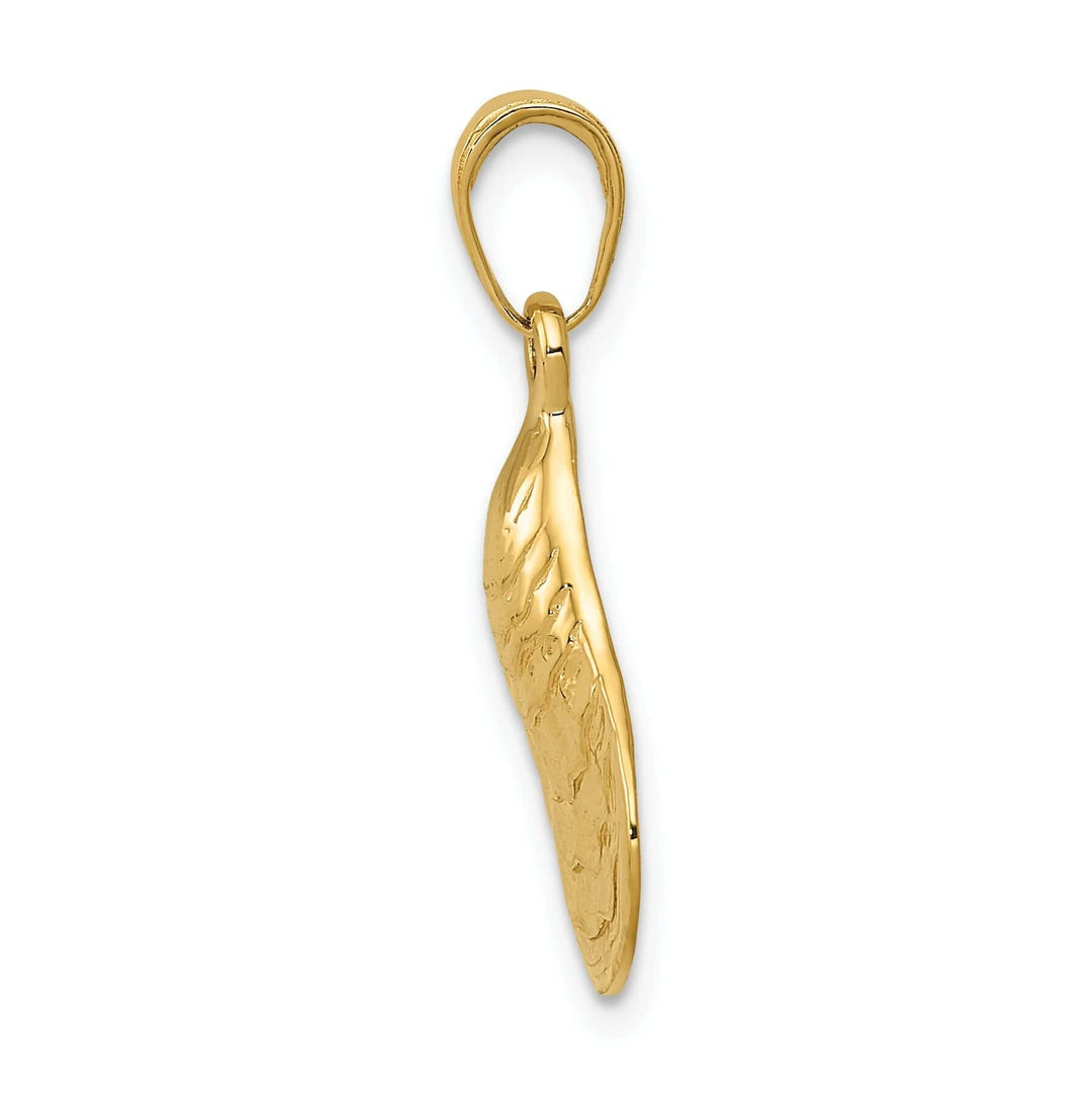 Lovely Rita's Pendants & Charms 14k Yellow Gold Polished Finish Solid Oyster Shell Charm Pendant