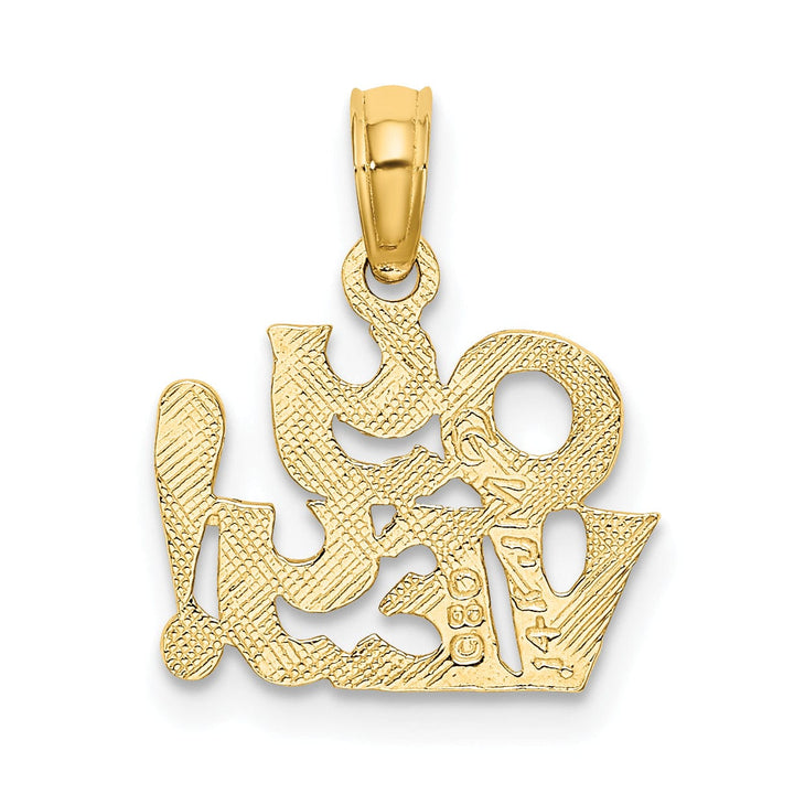 Lovely Rita's Pendants & Charms 14K Yellow Gold Polished Finish Solid Script OY VEY! Charm Pendant