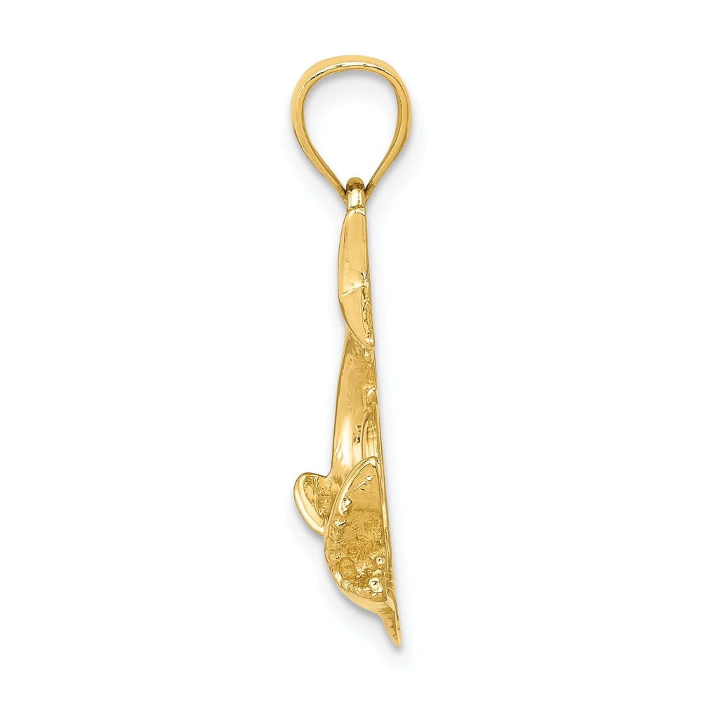 Lovely Rita's Pendants & Charms 14K Yellow Gold Polished Finish Solid Shark Charm Pendant