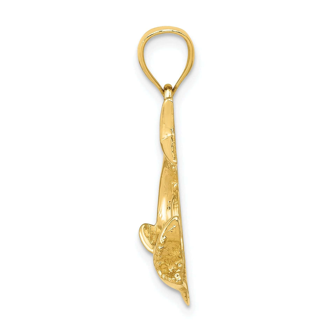 Lovely Rita's Pendants & Charms 14K Yellow Gold Polished Finish Solid Shark Charm Pendant