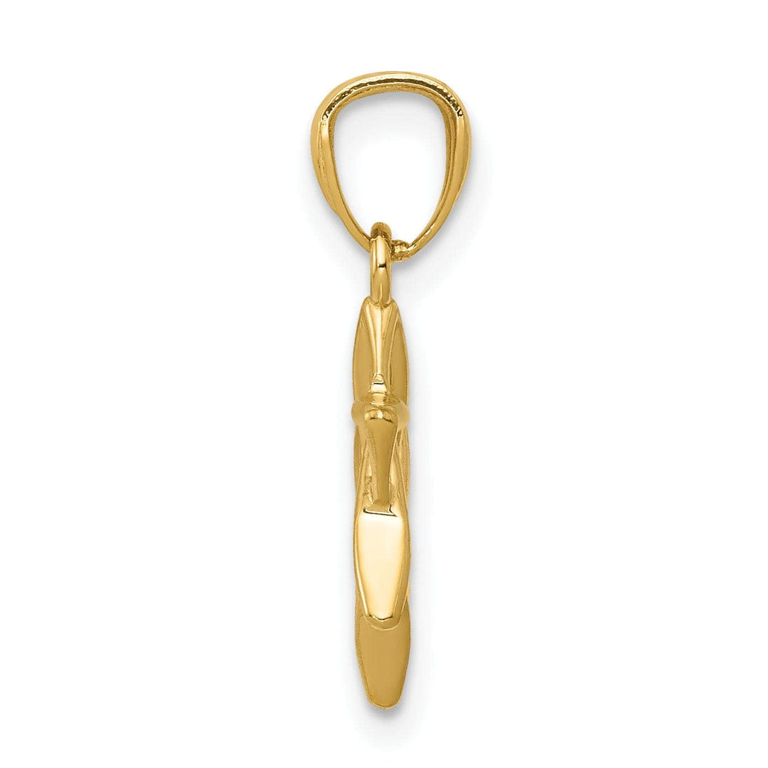 Lovely Rita's Pendants & Charms 14k Yellow Gold Polished Finish Solid Star of David Charm Pendant