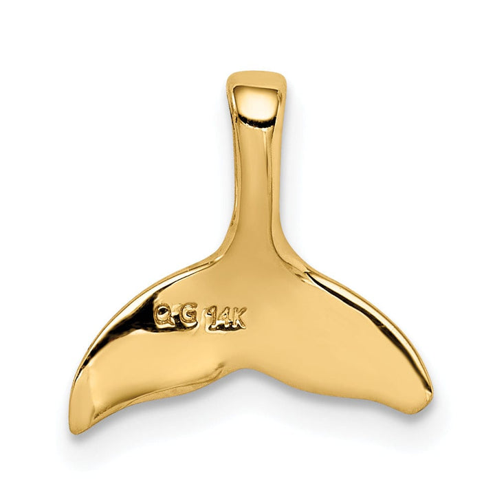 Lovely Rita's Pendants & Charms 14k Yellow Gold Polished Finish Solid Whale Tail Chain Slide Pendant will not fit Omage Chain