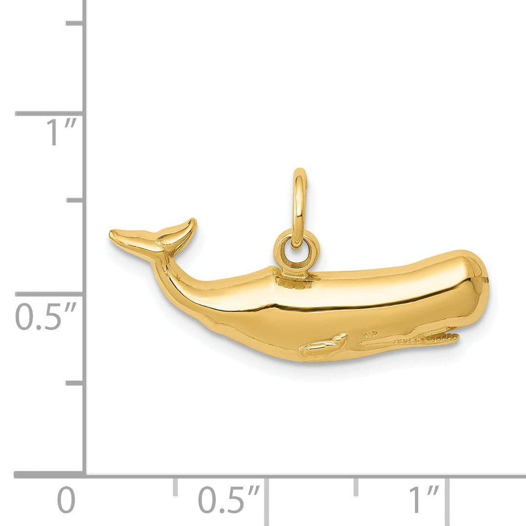 Lovely Rita's Pendants & Charms 14k Yellow Gold Polished Finish Sperm Whale Charm Pendant