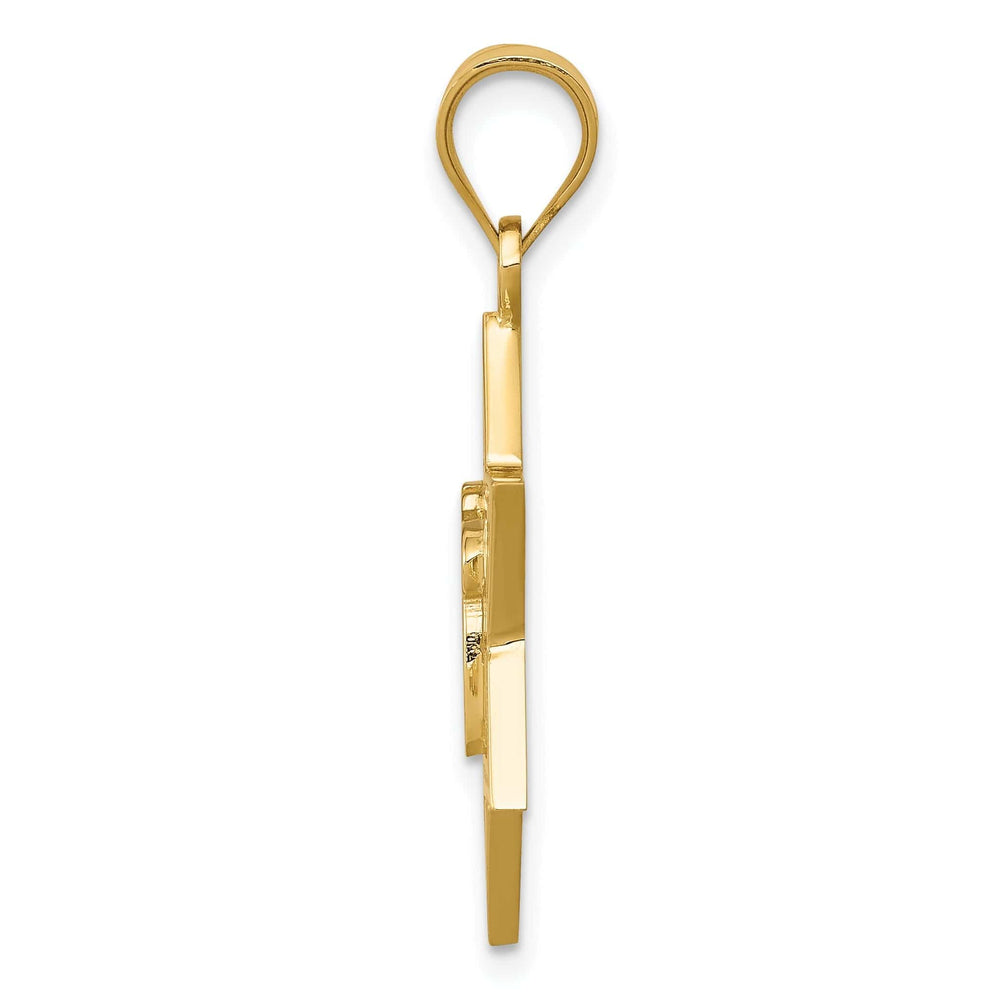 Lovely Rita's Pendants & Charms 14k Yellow Gold Polished Finish Star of David in Chai Design Pendant