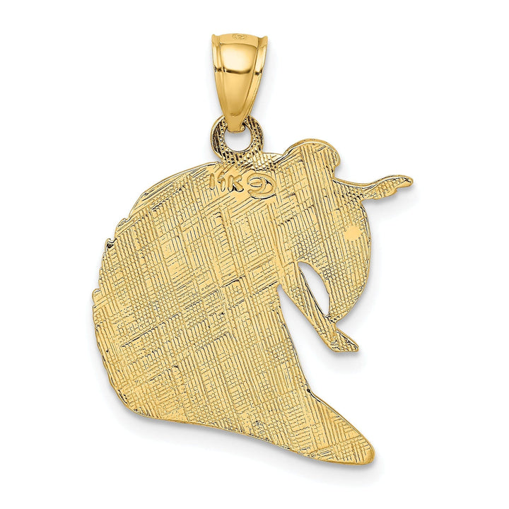 Lovely Rita's Pendants & Charms 14K Yellow Gold Polished Finish Surfer in Wave Pendant