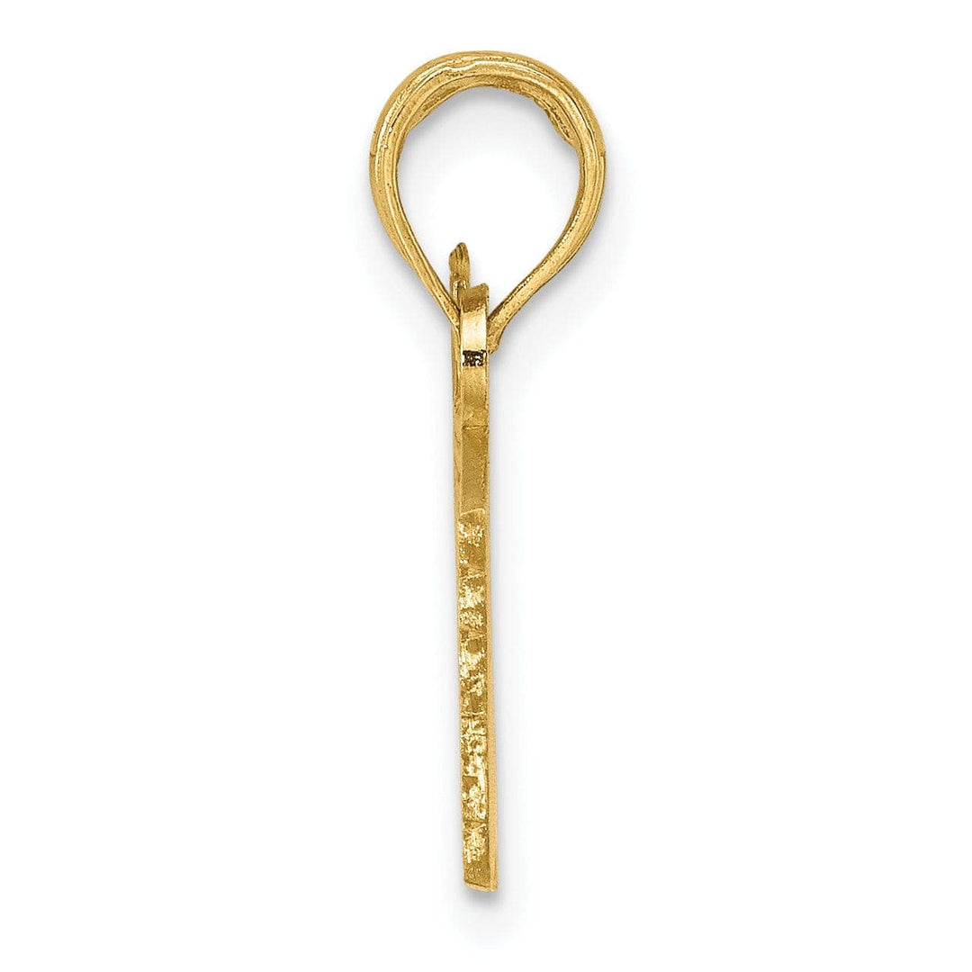 Lovely Rita's Pendants & Charms 14K Yellow Gold Polished Finish U.S.A American Flag Design Charm Pendant