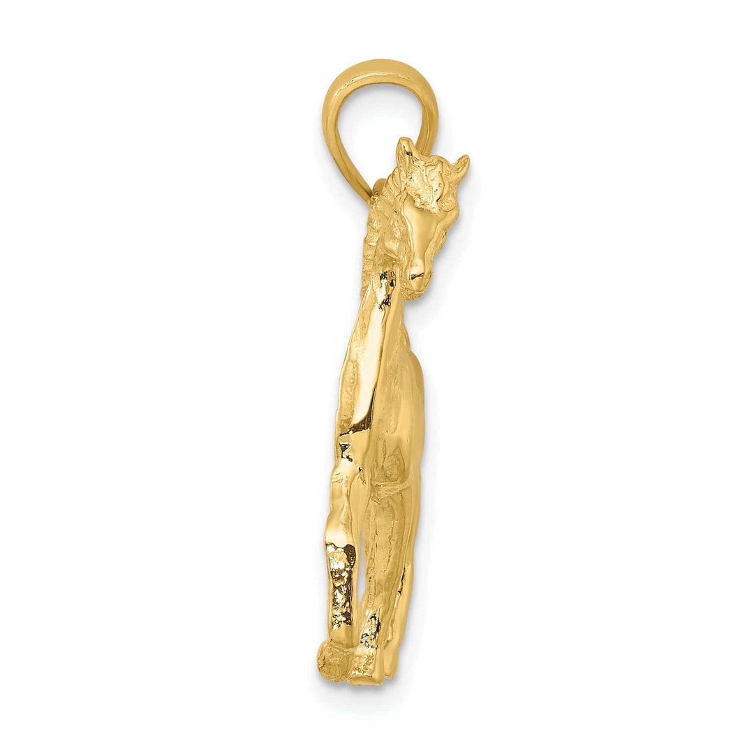 Lovely Rita's Pendants & Charms 14K Yellow Gold Polished Finish Walking Horse Charm Pendant