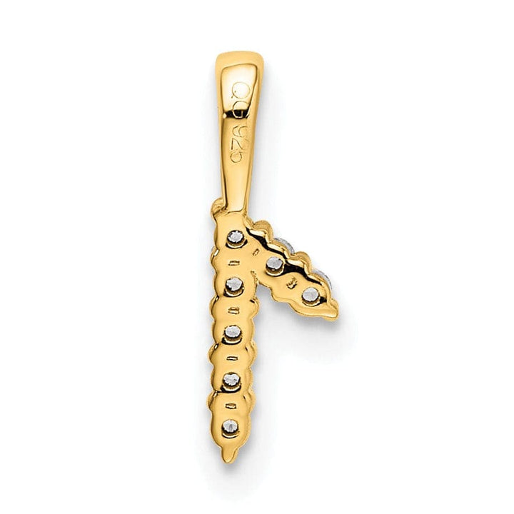 Lovely Rita's Pendants & Charms 14k Yellow Gold Polished Finish with Diamonds Number 1 Pendant