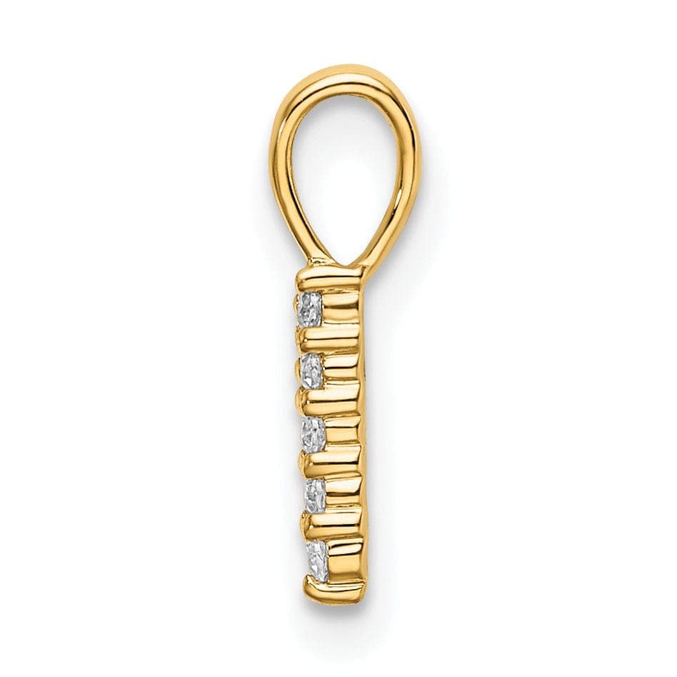 Lovely Rita's Pendants & Charms 14k Yellow Gold Polished Finish with Diamonds Number 1 Pendant
