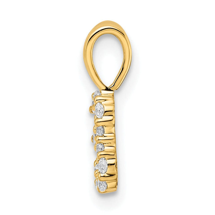 Lovely Rita's Pendants & Charms 14k Yellow Gold Polished Finish with Diamonds Number 3 Pendant