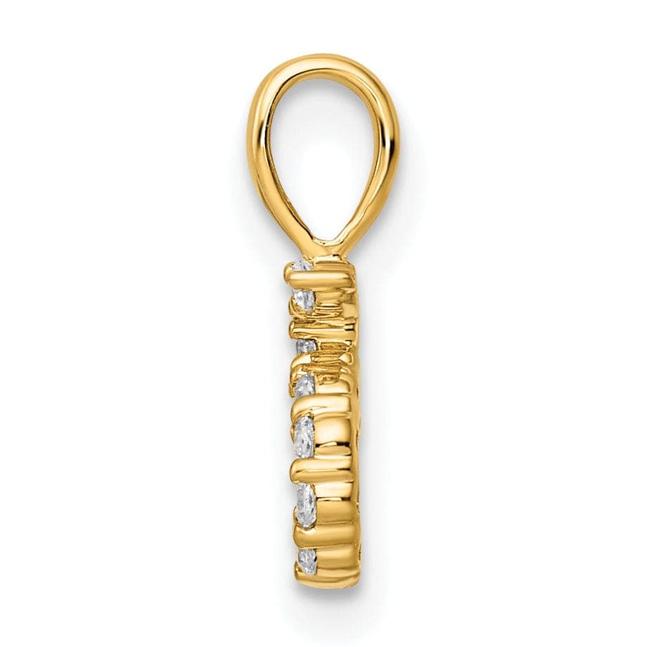 Lovely Rita's Pendants & Charms 14k Yellow Gold Polished Finish with Diamonds Number 5 Pendant