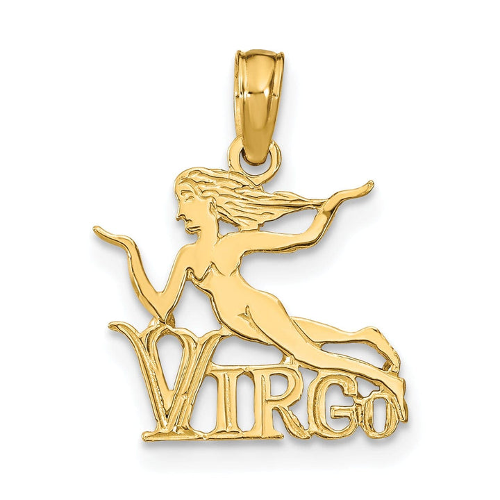 Lovely Rita's Pendants & Charms 14K Yellow Gold Polished Finish Zodiac VIRGO Charm Pendant