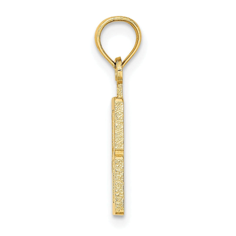 Lovely Rita's Pendants & Charms 14K Yellow Gold Polished Finished Block Script Design Number 8 Charm Pendant