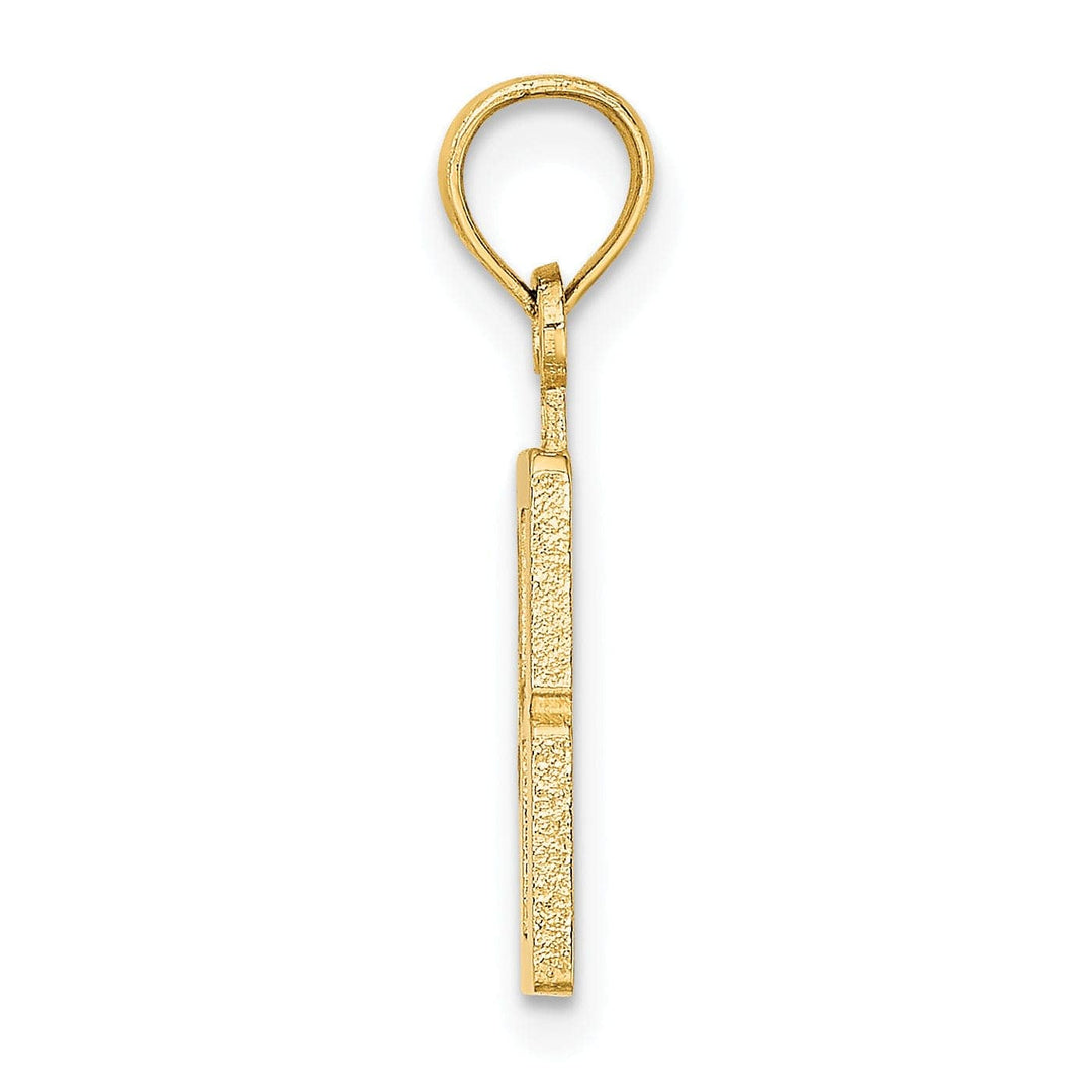 Lovely Rita's Pendants & Charms 14K Yellow Gold Polished Finished Block Script Design Number 8 Charm Pendant