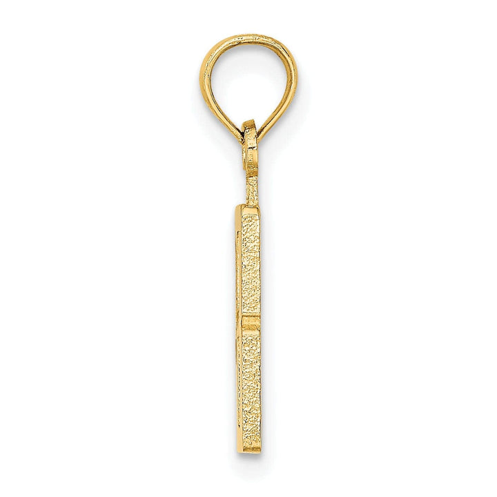 Lovely Rita's Pendants & Charms 14K Yellow Gold Polished Finished Block Script Design Number 8 Charm Pendant