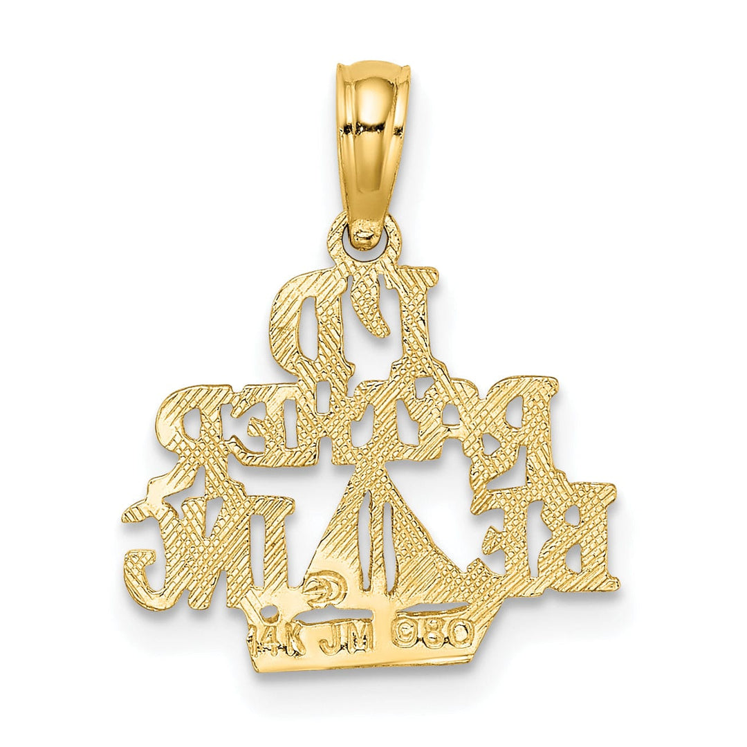 Lovely Rita's Pendants & Charms 14K Yellow Gold  Polished Finished  I'D RATHER BE SAILING Charm Pendant