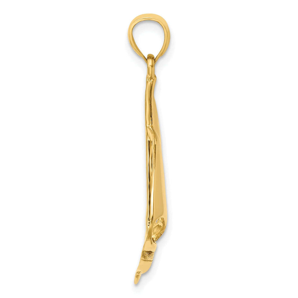 Lovely Rita's Pendants & Charms 14K Yellow Gold Polished Finished Sailboat Charm Pendant