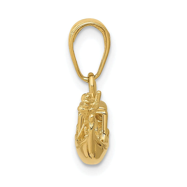 Lovely Rita's Pendants & Charms 14K Yellow Gold Polished Finished Solid 3-Dimensional Gondola Charm Pendant