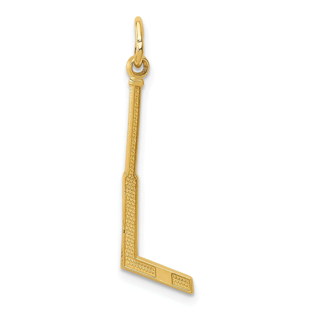 Lovely Rita's Pendants & Charms 14k Yellow Gold Polished Goalie Stick Pendant