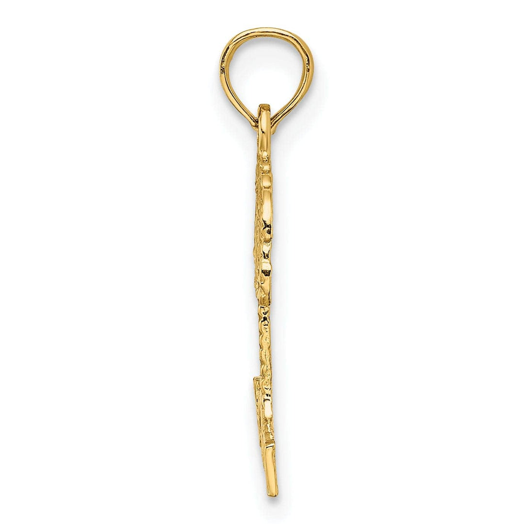 Lovely Rita's Pendants & Charms 14K Yellow Gold Polished HAWAII Under Palm Tree Pendant