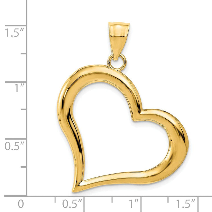 Lovely Rita's Pendants & Charms 14k Yellow Gold Polished Heart Pendant